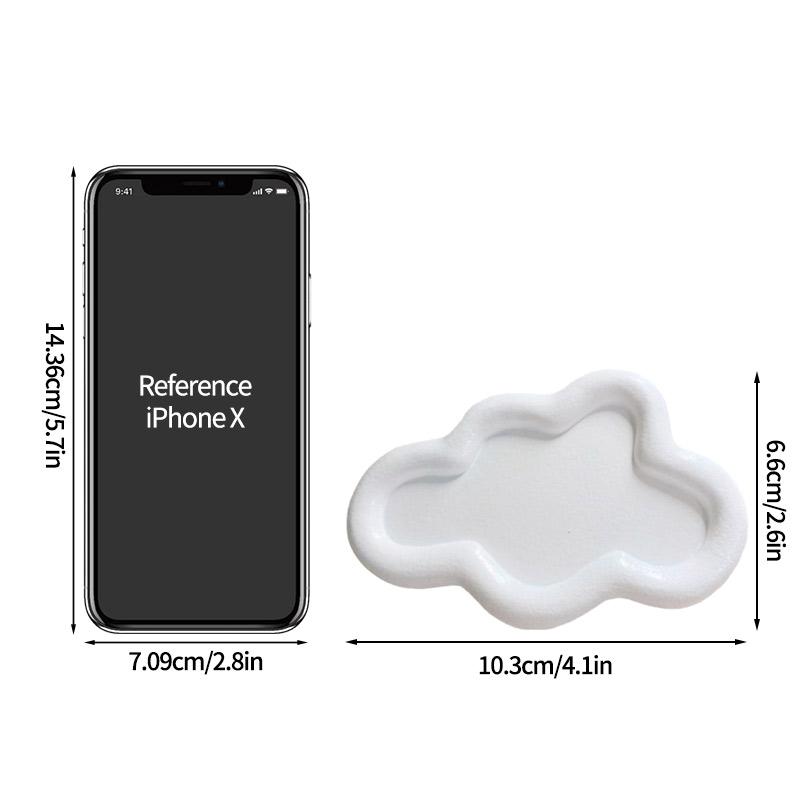 Jewelry Storage Plates Nail Art Dish Tray Flower Heart Cloud Shape Display Plate Plaster Photography Props Decorative Organizer