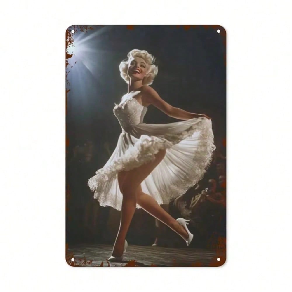 Vintage Metal Dancing Figure Wall Art 8x12 Inch Retro Iron Sign Home Decor For Living Room Bedroom Durable Sculpture