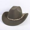 Beliebte europäische und amerikanische Mode OL-Stil einfarbiger Cowboyhut Herren und Damen High-End Zylinder Jazzhut Filzhut