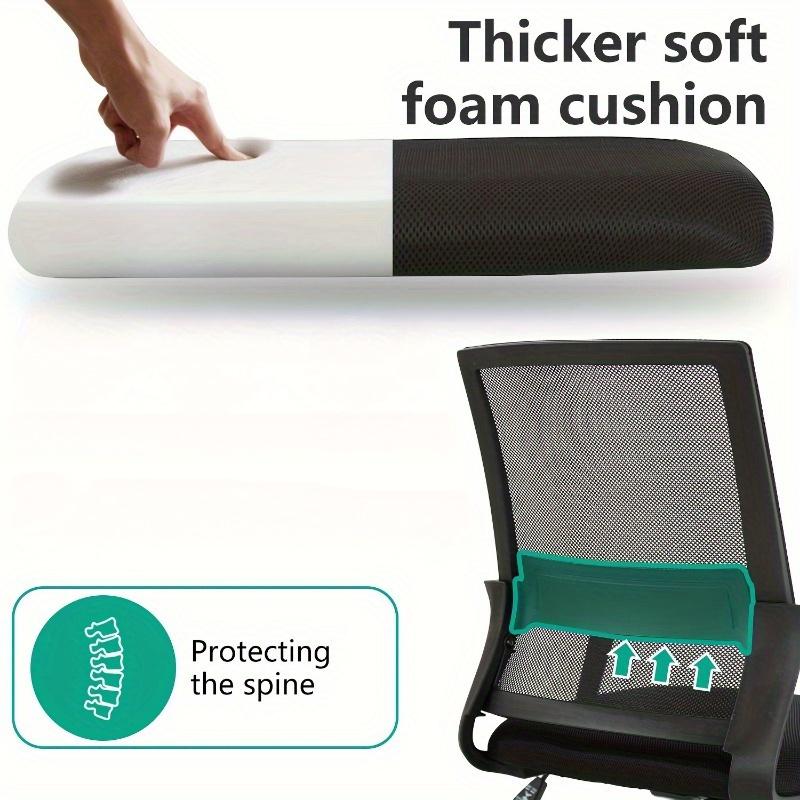 1pc ergonomic mesh office chair with a central back support, adjustable height and rotation function, metal frame