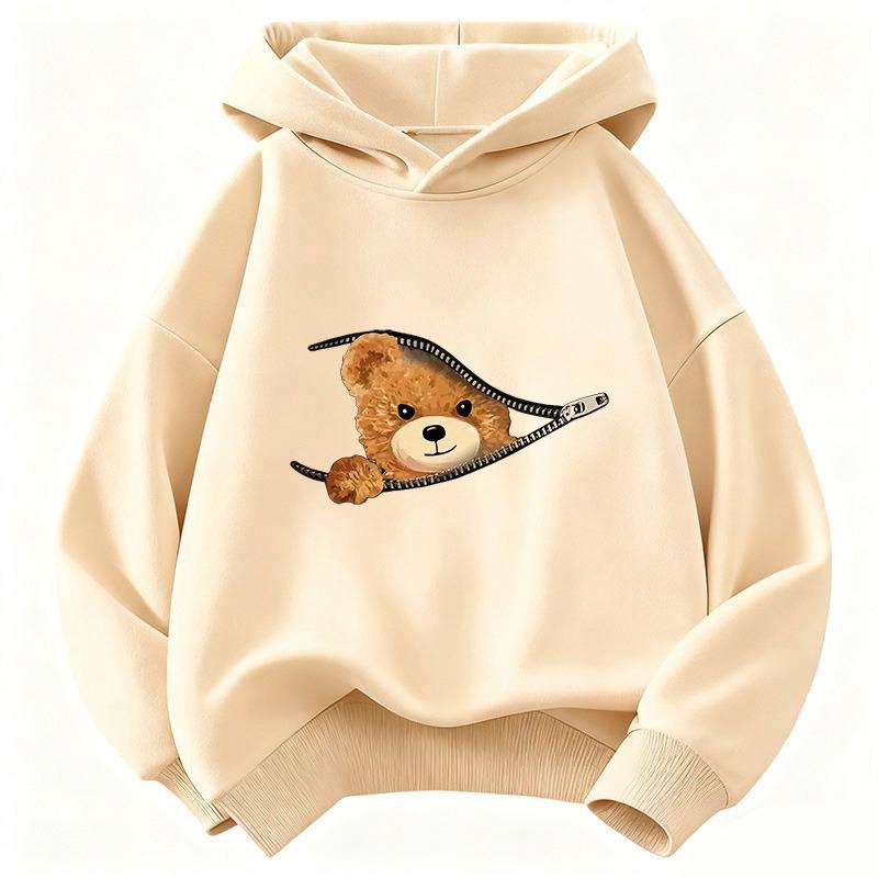 Süßer Modebär Lustiger Hoodie Kinder Kinder-Sweatshirt mit Kapuze für Jungen Mädchen Freizeit-Hoodies Hip Hop Kleidung