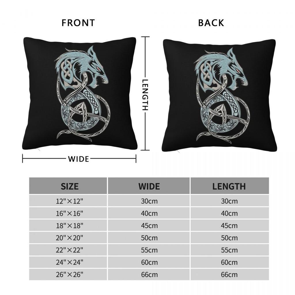 Viking Loki Son Fenrir Square Pillowcase Cushion Cover Pillow Case Throw Pillow Cover for Home Sofa Living Room
