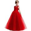 Robe de Mariage de Princesse Fait Main pour Enfants avec Fleurs en Tulle et Ceinture