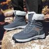 Unisex Waterproof Snow Boots Winter Warm Fleece Lined Outdoor Slip Resistant Rubber Sole Casual Chunky Heel