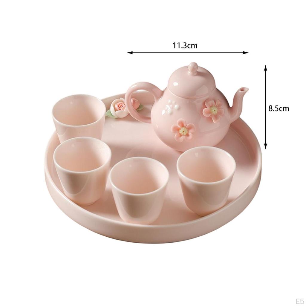 Ceramic Teapot Set for Girls Delicate Elegant Daily Use Chinese