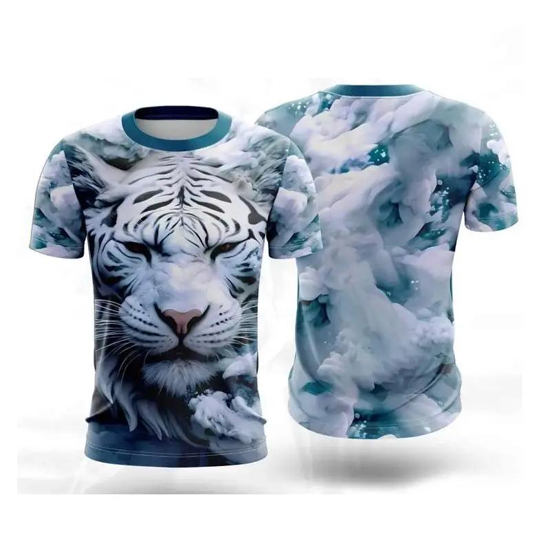 Dragon T-Shirts Tiger 3D Printed Mens T-shirt Streetwear Men Women Casual Fashion Oversized Short Sleeve T Shirt