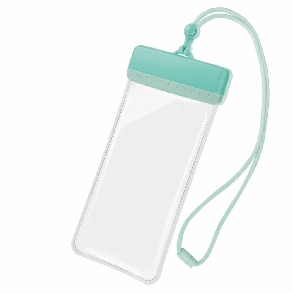 

Adjustable Strap Waterproof Phone Pouch Sealed Lightweight Crossbody Dry Bag Contrasting Colors Large Capacity PVC Storage Pack циан