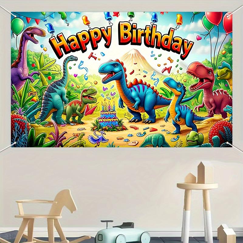 1pc, Dinosaur Cake Theme Boy's Birthday Party Banner - Decor For Enhanced Party Atmosphere, Party Supplies Birthday Supplies