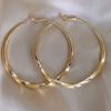 Trendy Circle Designed Golden Color Hoop Earrings Fashion Simple Jewelry For Womens Daily Wear Accessories Earrings Jewelry Gift