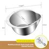 Stainless Steel Rice Washing Basin Inclined Bottom Metal Sieve Colander Rice Fruit Vegetable Strainer Kitchen Cleaning Tools