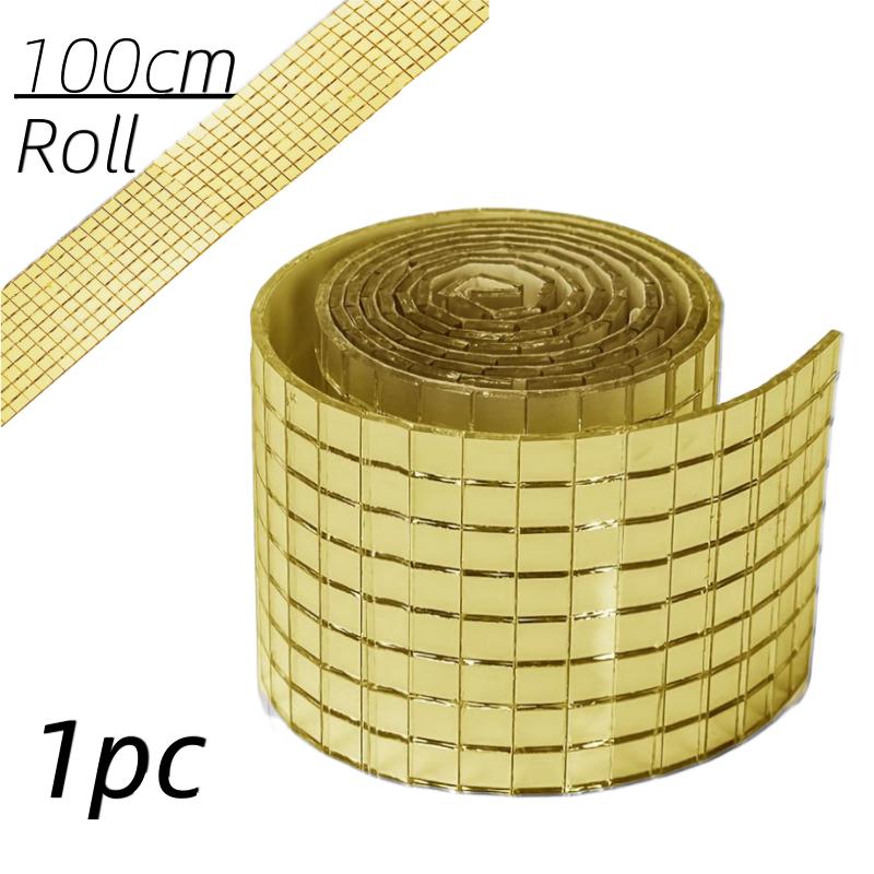 1/5 Rollen Spiegelmosaikfliesen Selbstklebend Glitzer-Bastelaufkleber Diskokugel Spiegelglas Aufkleber für DIY Partydeko Handgemachtes Set