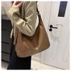 Korean Style Faux Leather Shoulder Bag for Women Trendy Minimalist Crossbody Tote Handbag CLE