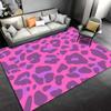 Pink and Purple Leopard Print Carpet, Modern Animal Pattern Rug Suitable for use as an anti-slip for living room bedroom sofas
