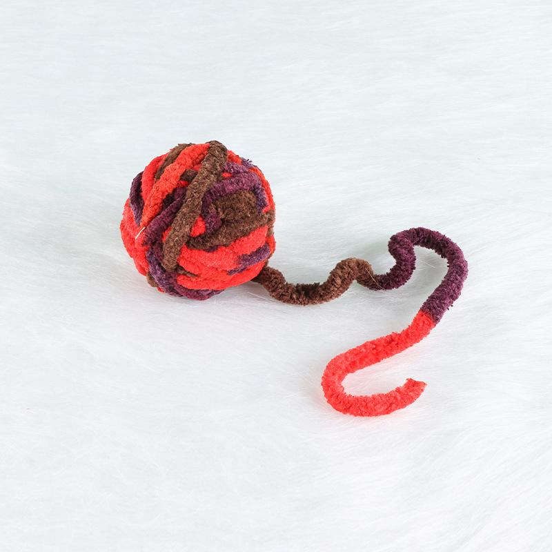 Interactive Sphynx Cat Bell Wool Ball Toy Multicolored Pet Toys for Cats Chinchilla Ragdoll Kitten Garfield mascotas Accessories