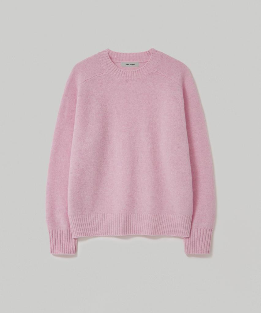 SHINE ON YOU 100% Rws Extra Fine Merino Wool Raglan Knit_Pink, Sky Blue, Ivory