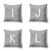 Polyester Pillowcase Automobile Decoration Home 26 English Letters Gray Dot Printed Sofa Bed Pillowcase