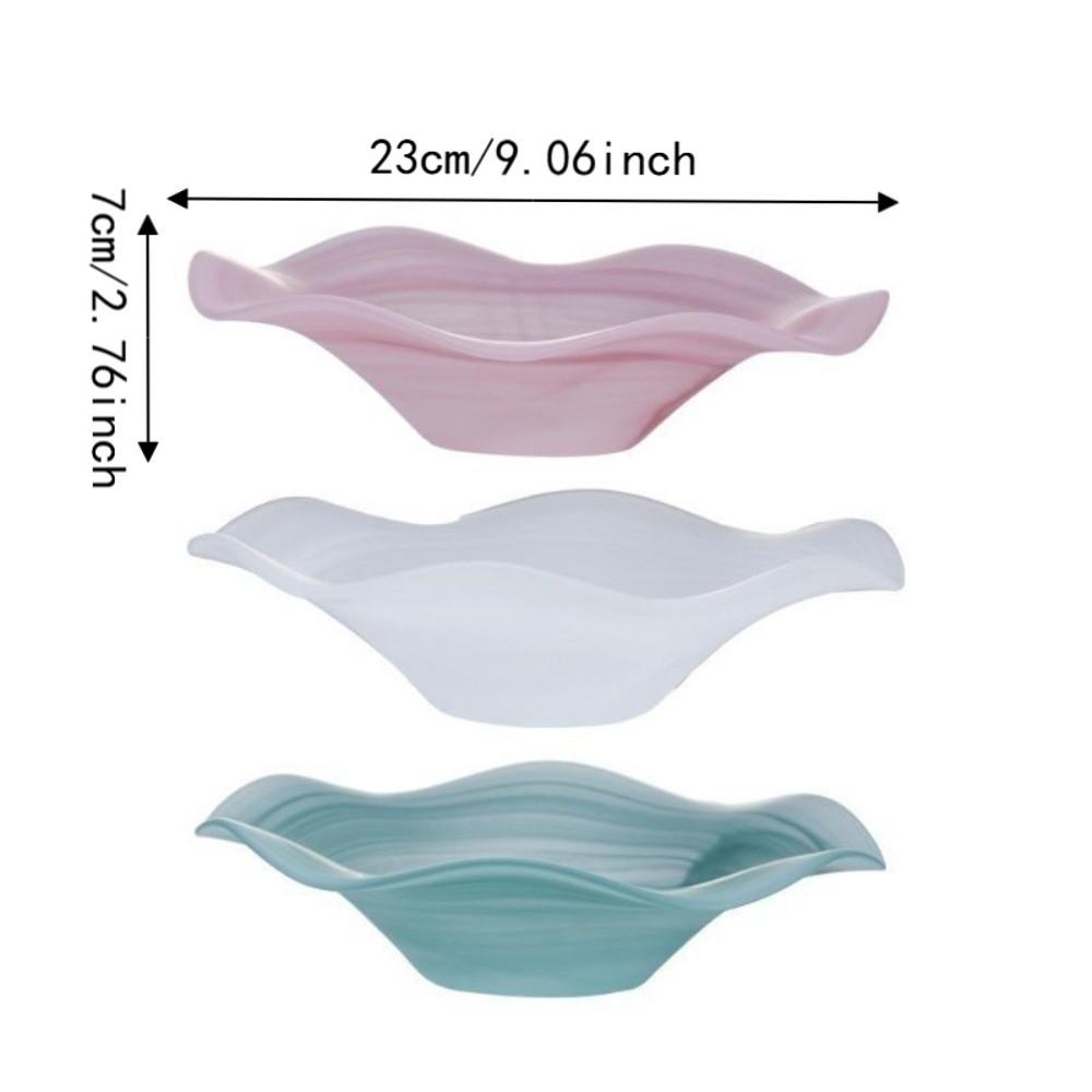 Irregular Straw Hat Glass Plate Frosted Texture Dessert Plate Trendy Glass Tray Holiday Parties