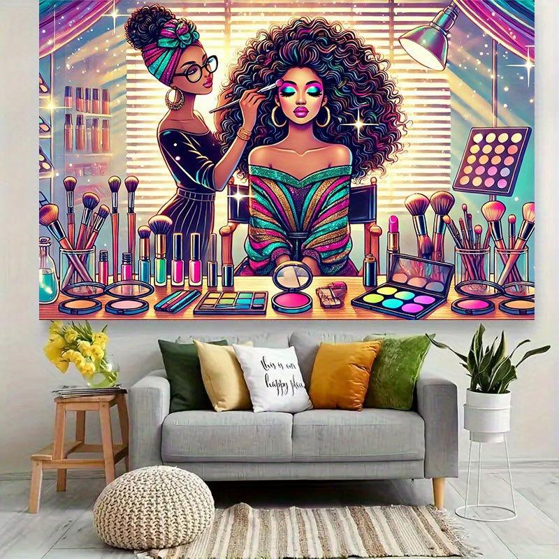1 makeup lesson background cloth flag suitable for photography background wall decoration indoor and outdoor decoration