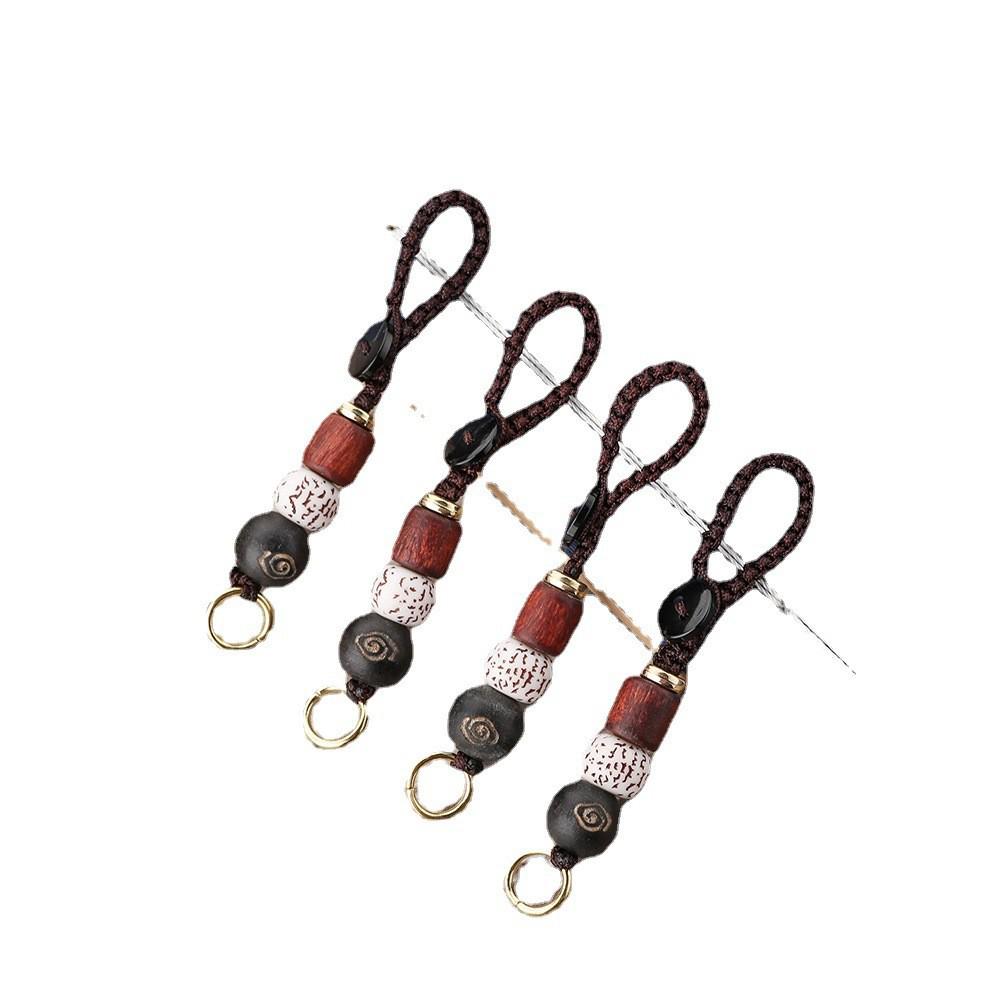 Handcrafted Cloud Bead Keychain: Lucky Knot Pendant Rope for DIY Accessories