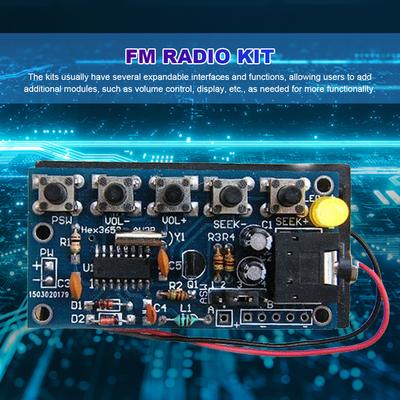Wireless Stereo FM Radio Receiver Module PCB DIY Radio Receiver Kit FM DIY Electronic Kits
