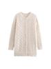 Autumn Chunky Knit Cable Long Cardigan for Women - Single-Breasted Design