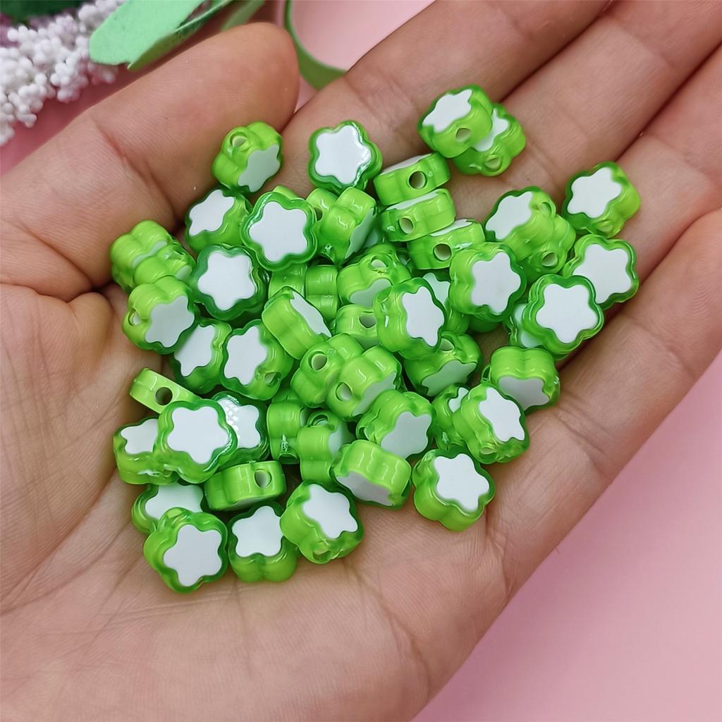 150Pcs Jewelry Crafts 10mm For Jewelry Making DIY Handmade Clay Beads Flower Shape Spacer Beads Acrylic Beads