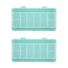 2PCS Waterproof Tackle Box Fishing Tackle Box Organizer Fishing Lure Bait Box Green