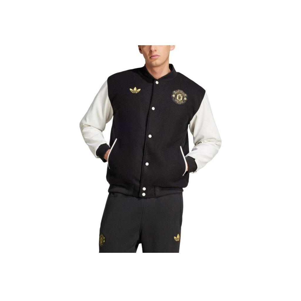 adidas Originals FW24 MUFC CNY Jacket Series Comfortable Casual Versatile Jacket Men Jacket Black JF0382