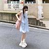 French temperament sleeveless slim dress children's summer new small first love doll skirt bud short skirt
