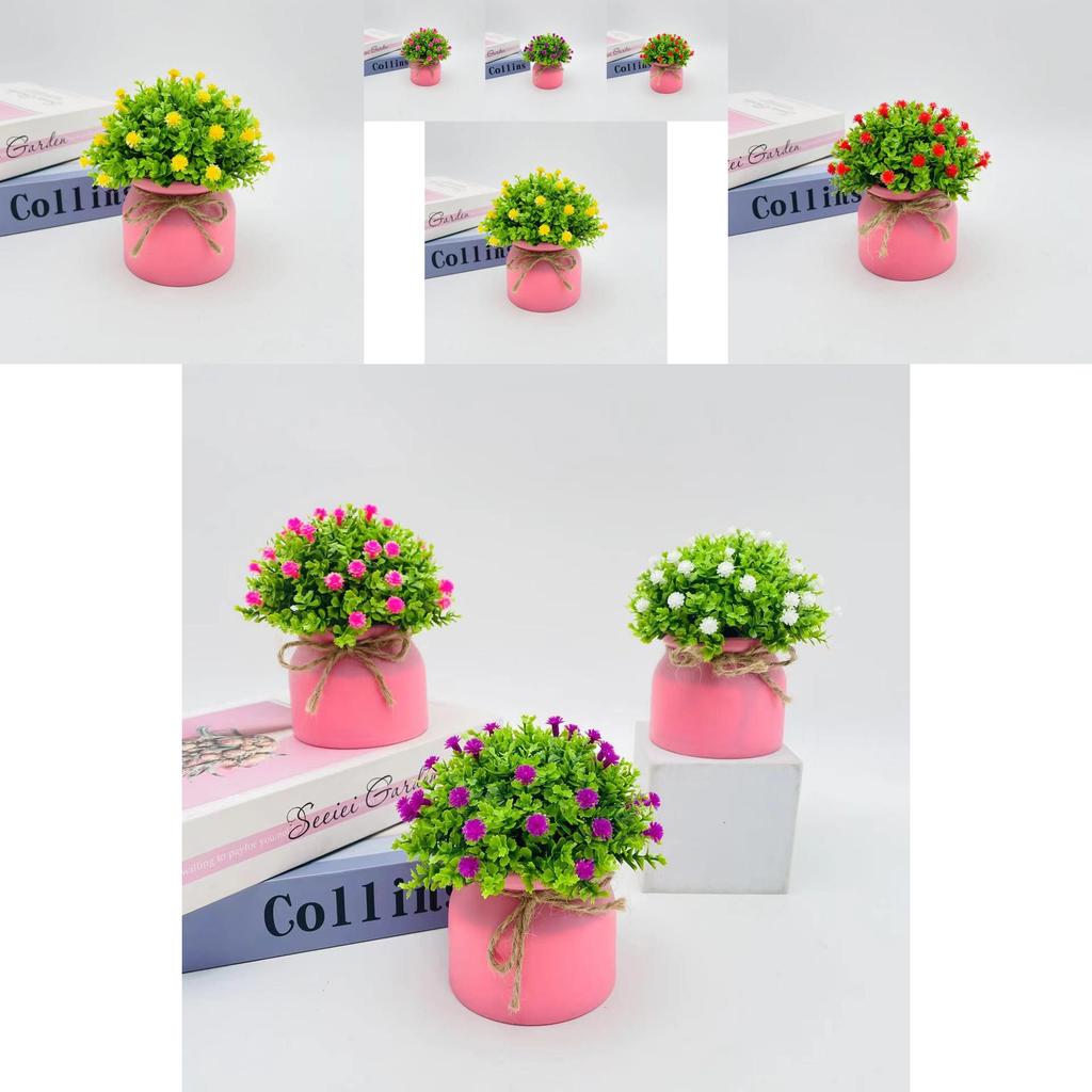 Starry Sky Artificial Flower Pot For Home Office Decor With Plastic Material And Wedding Use