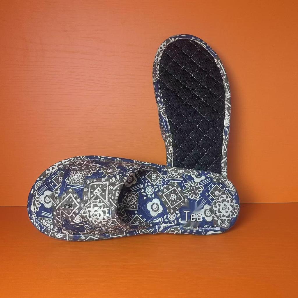 Karierte Baumwolle Weiche Sohle Indoor Rutschfeste Hausschuhe - Geräuschlos, Bequem, Vier-Jahreszeiten-Schuhwerk