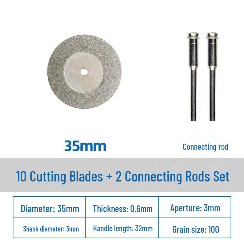 Diamond Cutting Disc for Grout, Jade, Glass, Ceramic; Seam Cleaning Blade for Hand Drill, Small Slice for Wine Bottles.