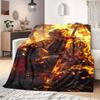 Demon anime Flannel Blanket Warm,Comfortable,Suitable for Bedrooms,Sofas,Beds,Chairs,Picnics,Travel