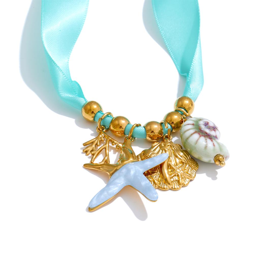 Yhpup 2PC Shoelace White Blue Ribbon Heart Starfish Shell Charm Pendant Shoes Laces Canvas Casual Shoelace Handmade Accessories