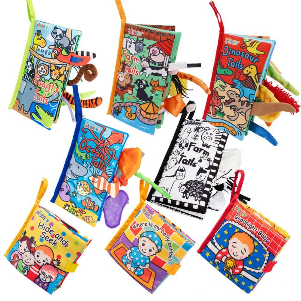 Tail Cloth Book Animal Baby Toy Three-dimensional Early Education Book Cognitive Three-dimensional Cloth Book Early Education Toy