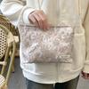 Aesthetic Floral Makeup Bag Cosmetic Pouch Large Capacity Zipper Closure Waterproof Women Travel Toiletry Bag Makeup Organizer