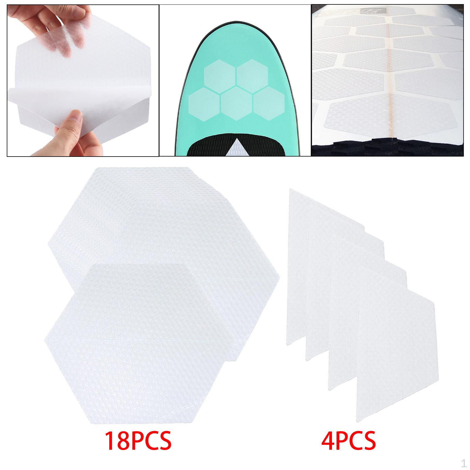 

Surfboard Traction Pads Tape Honeycomb Hole Waxless Adhesive Surf Deck for Short Long Board