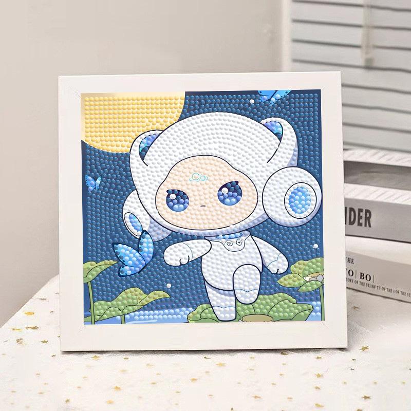 High-End Diamond Painting Diy Van Gogh Starry Sky Cat Creative Handmade Toy Table Decoration Diamond Painting With Frame