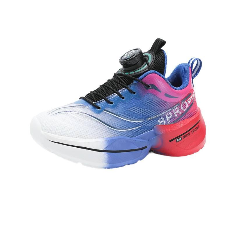 Boys running shoes autumn children's lightweight sports casual shoes breathable double mesh middle and older children's students soft-soled shoes