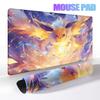 Kawaii Japan Anime Mouse Pads Computer Gamer Mats Extended Pokemon Eevee Laptop Keyboard Rug Laptop Gaming Rubber Deskmat Carpet