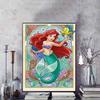 Disney Diamond Painting The Little Mermaid Ariel  Art Nouveau Style Illustration Wall Decoration Full Diamond Cross Stitch DIY Gift Home Decor
