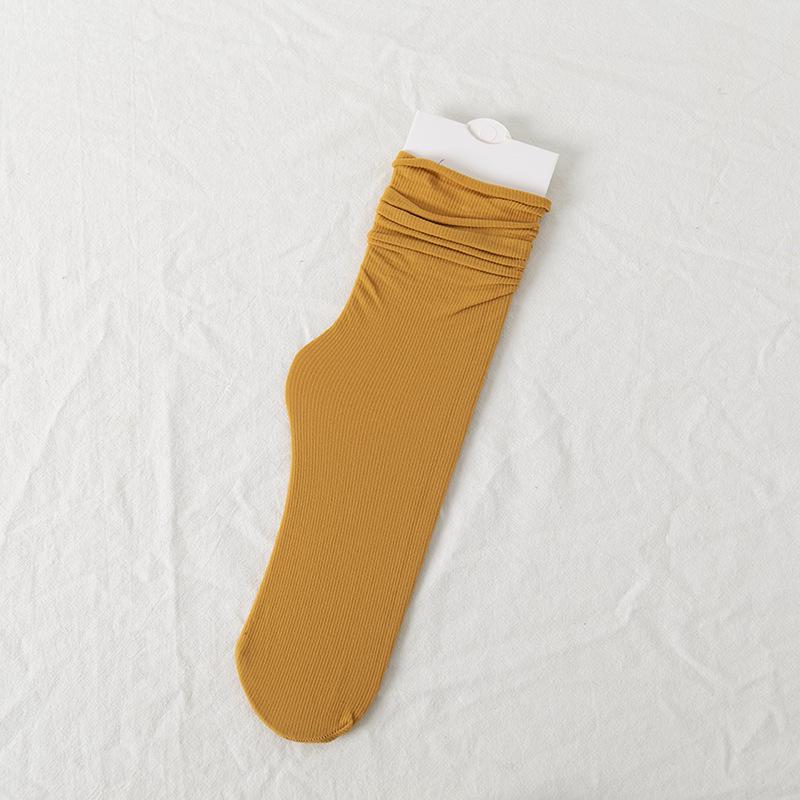 Bingbing Women's Trendy Mid-Calf Scrunched Socks - Summer To Autumn Versatile Style