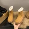 Autumn and Winter New Retro Style Thick-soled Heightening Velvet Warm Snow Boots  Fashion Versatile Martin Boots