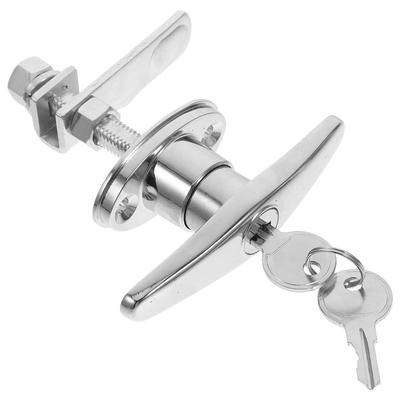 T Shaped Handle Lock Kit for Barn Door Garage Gate Wood Cabinet Heavy Duty Metal Lock Set with Install