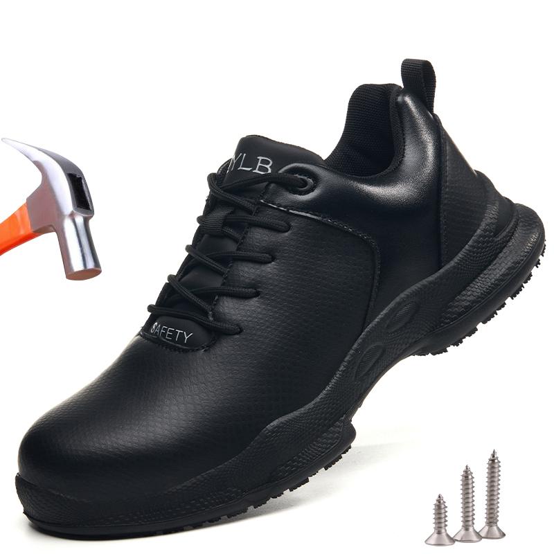 New Work Safety Shoes Men Women Waterproof Non slip Chef Shoes Anti smash Anti puncture Work Sneakers Protective Safety Boots
