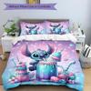 Stitch'S Sweet Fantasy Print 3Pcs Bedding Setduvet Cover With 2 Bedropillowcase Home Birthday Gift