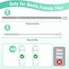 6 PCS Metal Straw Replacement for Owala Freesip 16oz Kids Water Bottle, Reble Stainless Steel Straws with 2 Cleaning Brushes, BPA-free Dishwasher