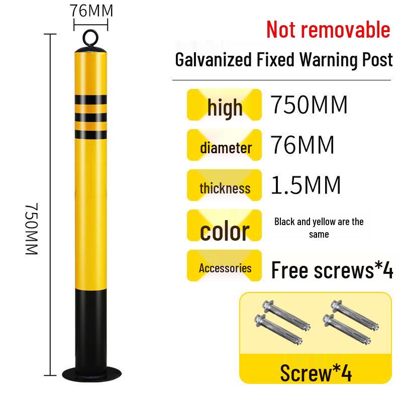 Reflective Steel Anti-Collision Parking Post with Lock