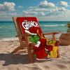 Ultra-Soft Beach Towel with Grinch Theme,Ideal for Pool - Camping, Diving - Perfect Travel Essential, Vibrant Beach Towel.
