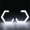 2 buc LED Hexagonal Angel Eye RGB Semnalizator Lumini de Zi Bluetooth App Pentru Faruri Auto 60/70/80/90mm.